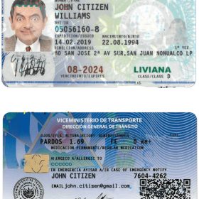 EL SALVADOR driving license PSD template – FakeDoc